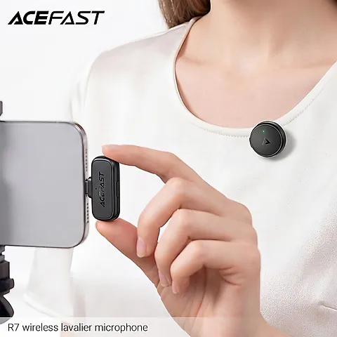 ACEFAST R7 ไมโครโฟนไร้สาย Wireless Lavalier Microphone AI Noise Reduction ไมค์หนีบปกเสื้อ