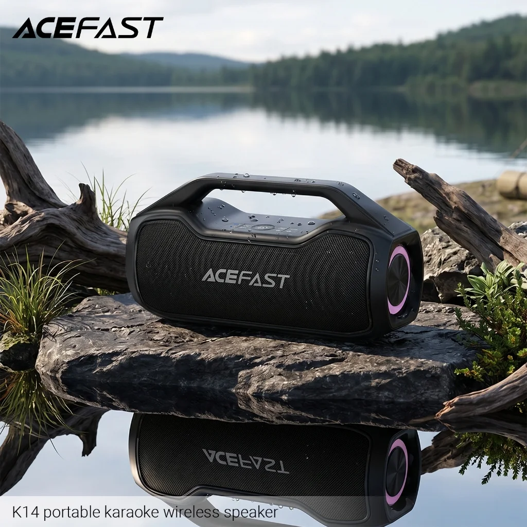 ACEFAST K14 ลำโพงบลูทูธคาราโอเกะ 120W พร้อมไมค์คู่ Bluetooth 6.0 แบต 6000mAh IPX4
