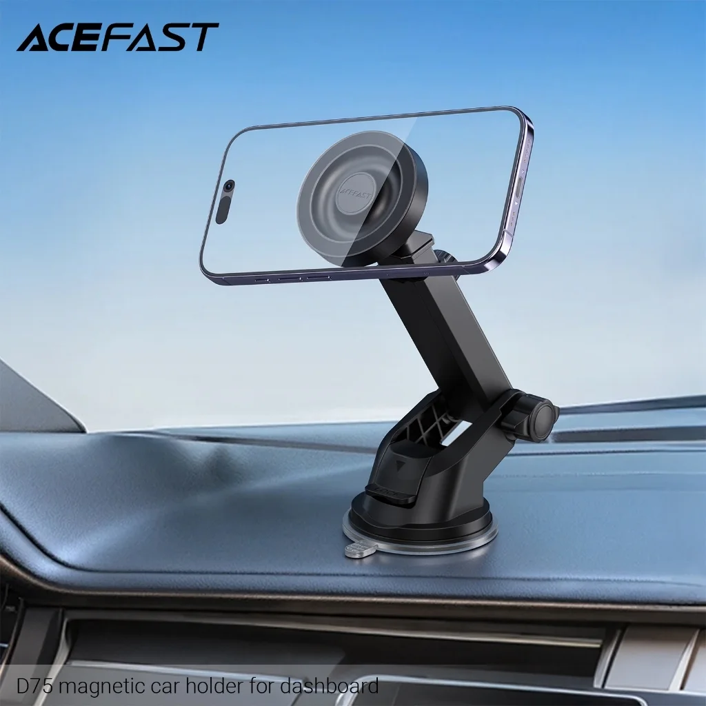 ACEFAST D75 ที่วางมือถือในรถแบบแม่เหล็ก ฐานดูดสุญญากาศ ปรับองศาได้ สำหรับคอนโซลและกระจกหน้ารถ