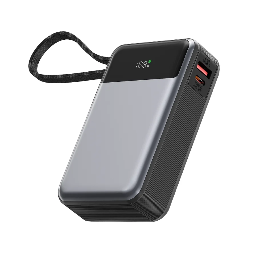 ACEFAST M21 พาวเวอร์แบงค์ 20000mAh ชาร์จเร็ว 65W มีสายในตัว หน้าจอ LED รองรับมือถือ แท็บเล็ต โน้ตบุ๊ก