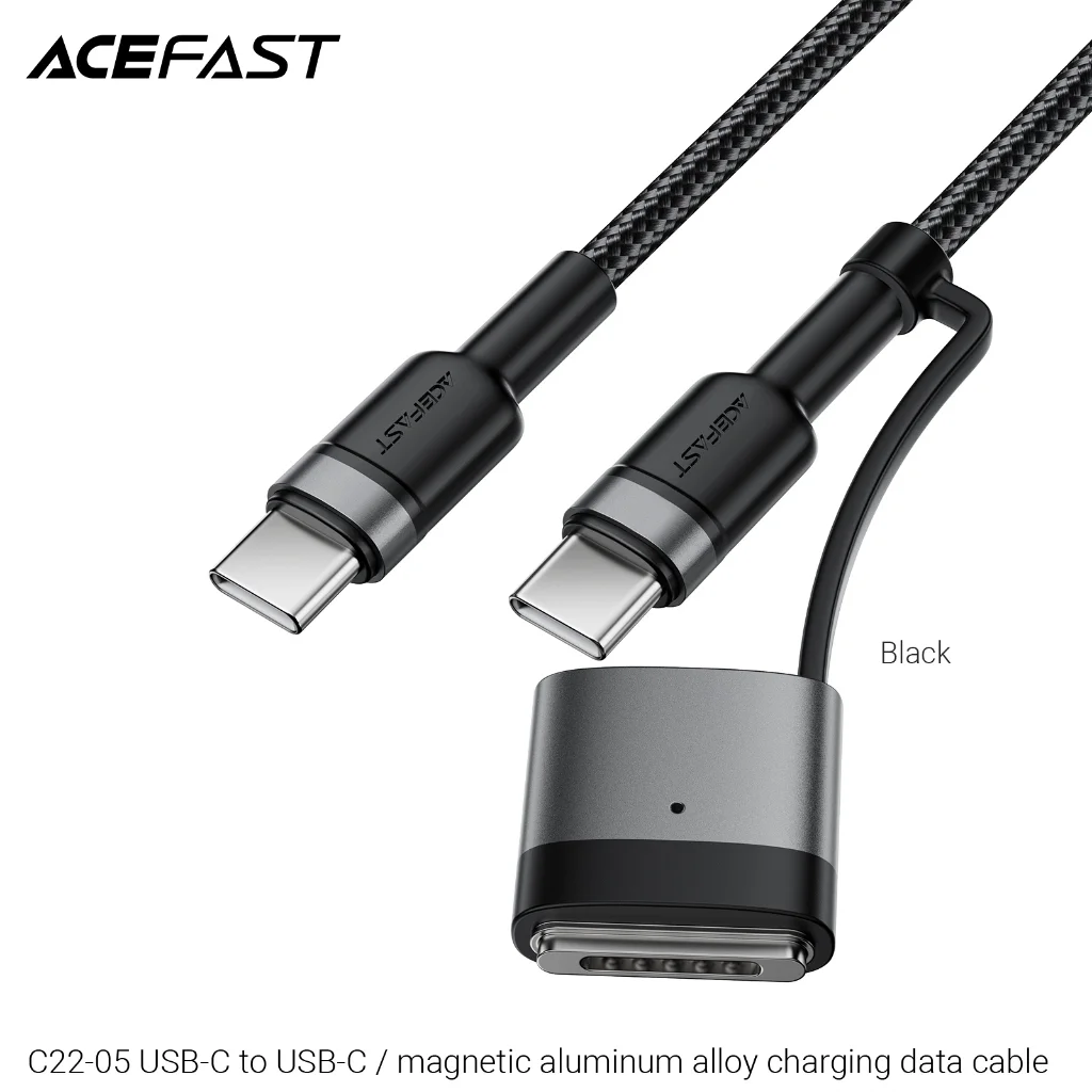 ACEFAST C22-05 สายชาร์จ Type C to Type C 240W ชาร์จเร็ว สายแม่เหล็ก USB-C to USB-C 1.2 เมตร