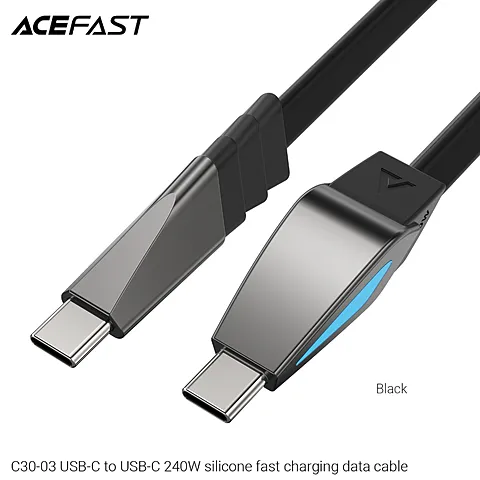 ACEFAST C30-03 สายชาร์จ USB-C to USB-C 240W สายซิลิโคน ชาร์จเร็ว ยาว 1.6 เมตร
