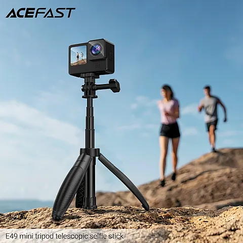 ACEFAST E49 ขาตั้งกล้องมินิ Mini Tripod Selfie Stick ขาตั้งมือถือ ยืดได้ 15–40 ซม. สำหรับถ่ายรูป Vlog Live  รายละเอียดสิ