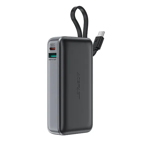 Acefast M7 Power Bank 10000mAh PD30W ชาร์จเร็ว มีสาย USB-C ในตัว 2 พอร์ต Type-C USB-A หน้าจอ LED